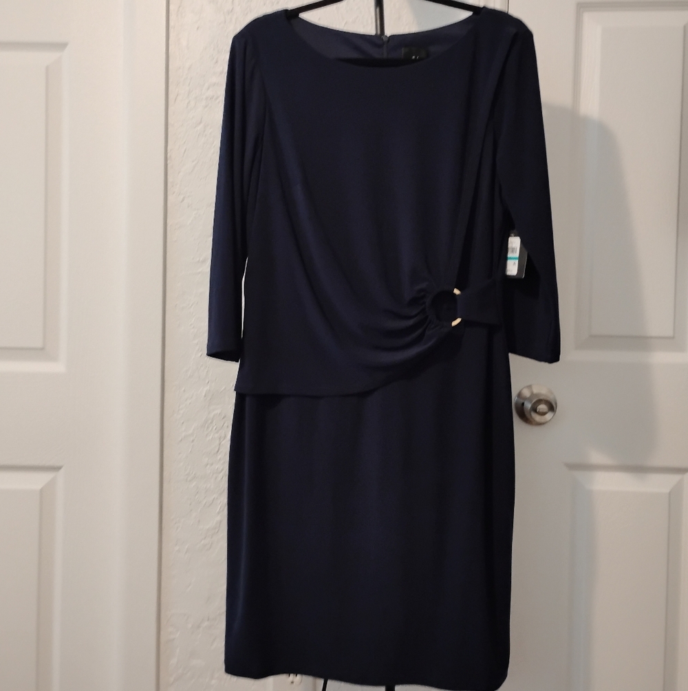 Classy Jessica Howard Dark Blue Dress - Size 16